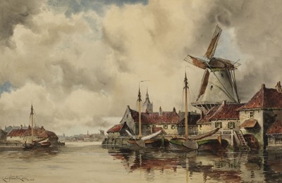 Lot 242 - Staaten (Louis van, 1836-1909). Gorringheim, watercolour,1908