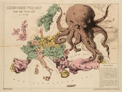 Lot 91 - Europe. Rose (F. W.), Serio-Comic War Map for the Year 1877