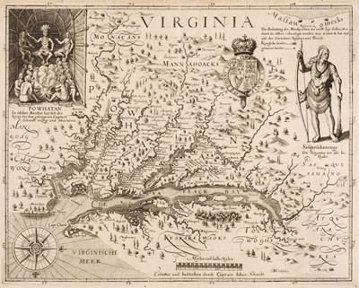 Lot 120 - North America. Merian (Matthaus), Virginia..., 1627 or later