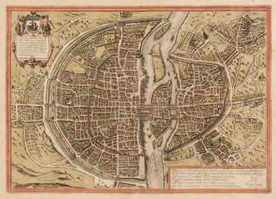 Lot 125 - Paris. Braun (Georg & Hogenberg Franz). City Plan of Paris, Published Amsterdam: 1657