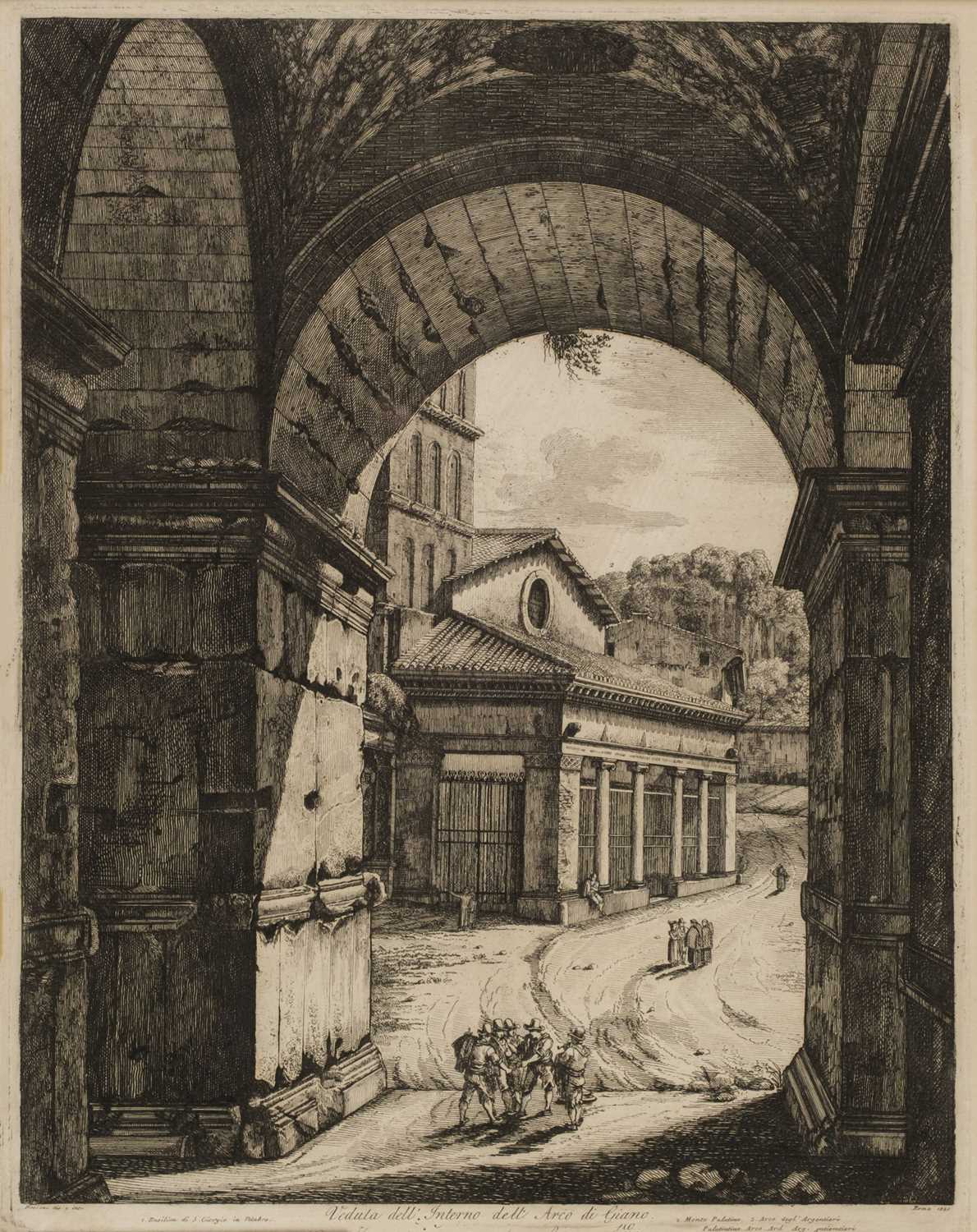 Lot 93 - Rossini (Luigi, 1790-1857). Veduta di Fianco dei Portici d'Ottavia..., 1819-1820