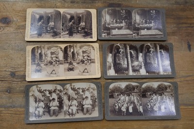 Lot 28 - China Through the Stereoscope. A near-complete set of 93 (of 100) stereo views