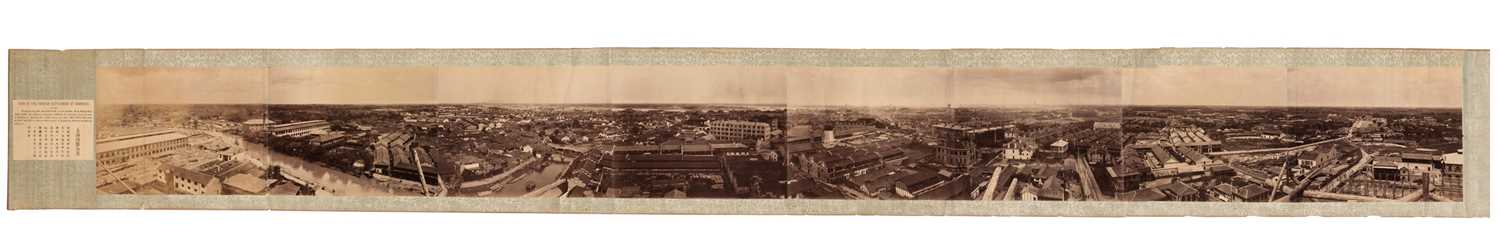 Lot 43 - Shanghai Panorama. 'View of the Foreign Settlement at Shanghai. Taken by D. Satow...', 1895