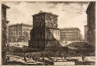 Lot 73 - Piranesi (Francesco, 1758/59-1810). Veduta del Piedestallo del' Apoteosi di Antonino Pio..., circa 1776-1779