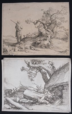 Lot 12 - Grimaldi (Giovanni Francesco, 1606-1680). Landscape with fishing boat..., and others