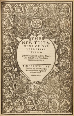 Lot 294 - Bible [English]. [The Bible, that is, the Holy Scriptures, contained in the Old and New..., 1607]