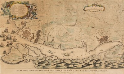 Lot 139 - Southern Europe. Basire (J.), Plan of the Town and Harbour of Mahon...., circa 1750
