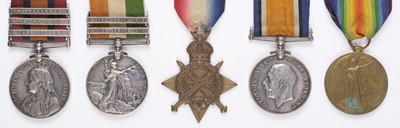 Lot 129 - Manchester Regiment. Boer War and WWI Medals to Sergeant W. Ashton