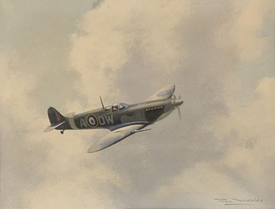 Lot 389 - Nockolds (Roy, 1911-1979). Spitfire IX, 610 Squadron, oil on canvas
