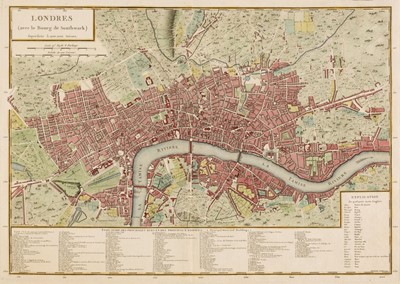 Lot 112 - London. Tardieu (Pierre F.), Londres (avec le Bourg de Southwark), circa 1765