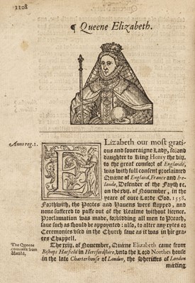 Lot 284 - Stow (John). The Chronicles of England, 1st edition, 1580