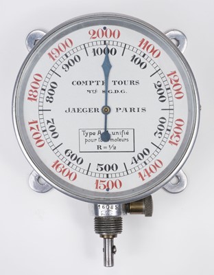Lot 394 - Aircraft Tachometer. A WWI aircraft / motoring tachometer by Jaeger, Paris circa 1913-1917