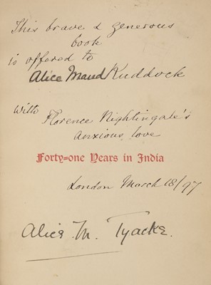 Lot 349 - Nightingale (Florence, 1820-1910). Forty-One Years in India, by Frederick Roberts, 2 vols., 1897