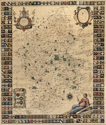 Lot 142 - Staffordshire. Plot (Robert). This Map of Staffordshire..., published 1686