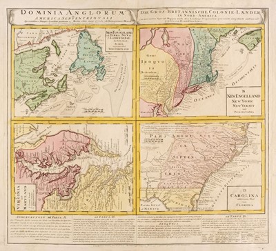 Lot 119 - North America. Homann (Johann Baptist, heirs of), Dominia Anglorum in America Septentrionali, [1750]