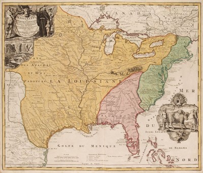 Lot 118 - North America. Homann (J. B.), Amplissima Regionis Mississipi..., Nurmeberg: circa 1720