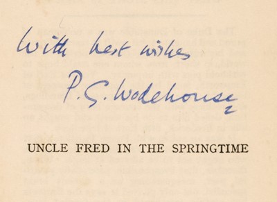Lot 812 - Wodehouse (P. G.) Uncle Fred in the Springtime, 1st edition, 1939