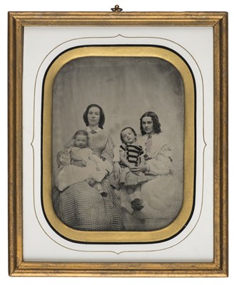 Lot 481 - Half-plate ambrotype of two women