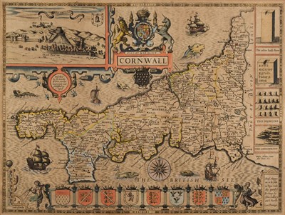 Lot 85 - Cornwall. Speed (John), Cornwall, 1st edition, published by John Sudbury & George Humble, [1611]