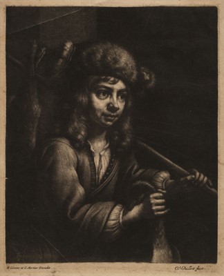 Lot 248 - Vaillant (Wallerant, 1623-1677). Young Hunter, mezzotint on laid paper