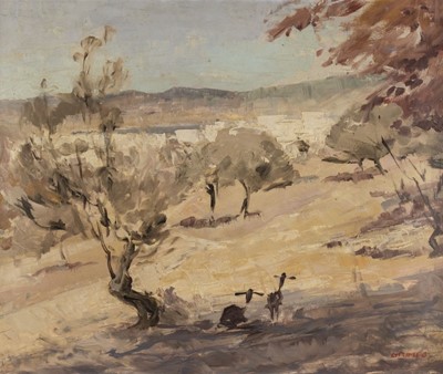Lot 206 - Grimes (Leslie, 1897-1983). Ibiza Countryside, circa 1960, oil