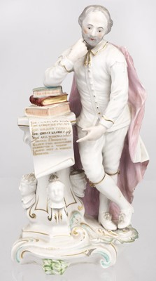 Lot 240 - Shakespeare (William). A Derby Porcelain Statue of the Bard, circa 1790