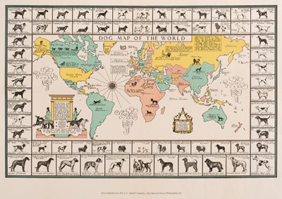Lot 163 - World. Sims (Joseph P.), Dog Map of the World, The J. L. Smith Company, Philadelphia: circa 1935