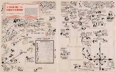 Lot 95 - Hollywood. Patterson (Russell), A Map of Hollywood, circa 1935
