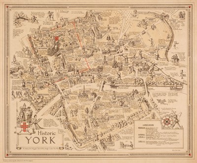 Lot 127 - Pictorial Maps. Clark (Estra), Five City and County Maps, 1947 - 57
