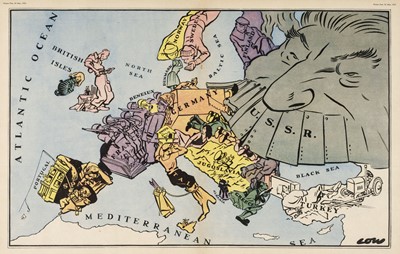 Lot 117 - Europe. Low (David), Untitled Satirical Map of Cold War Europe, The Picture Post, 1952
