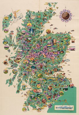 Lot 133 - Scotland. A Collection of 8 Pictorial Maps, 20th century