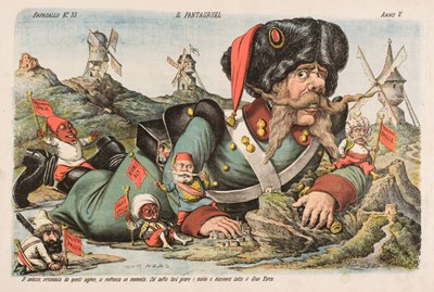 Lot 131 - Russo-Turkish War. A collection of 9 maps, circa 1878