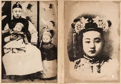 Lot 68 - Empress Dowager Cixi (1835-1908), Manchu noblewoman..., A concertina photograph album, c. 1910