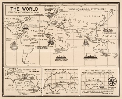 Lot 136 - Sherlock Holmes. Wolff (Julian), Three Sherlockian Maps, circa 1950