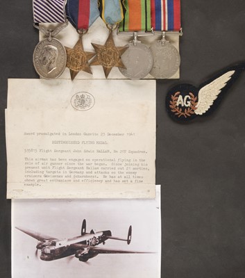 Lot 117 - D.F.M. group to Flight Sergeant J.E. Hallam, Royal Air Force