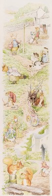 Lot 539 - Beatrix Potter. Original illustrations from Rainbow Designs, circa 1970-80