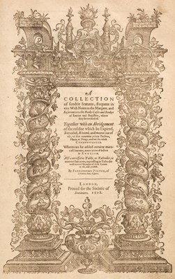 Lot 301 - Pulton (Ferdinando). A Collection of sundrie Statutes, frequent in use..., 1618