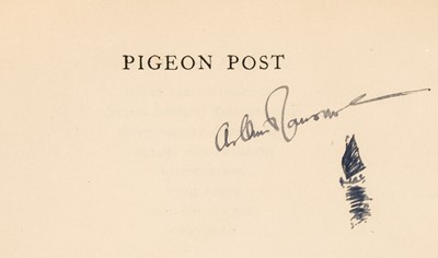 Lot 691 - Ransome (Arthur). Pigeon Post, 3rd impression, 1936, signed with small sketch