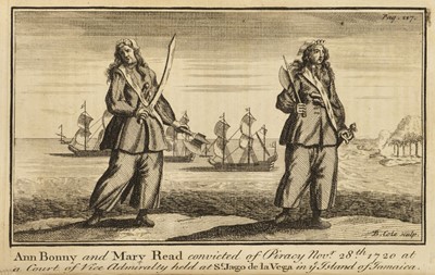 Lot 10 - Johnson (C.). A General History of the Robberies and Murders of the most Notorious Pyrates, 1724