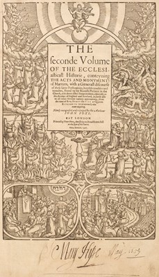 Lot 292 - Foxe's Book of Martyrs, 2 volumes, London, 1596-97