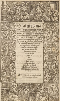 Lot 265 - Eleven statutes from the reigns of Edward VI and Elizabeth I, 1548-1597