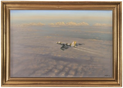 Lot 387 - Lea (Geoff E.). Avro Vulcan XM607, oil on canvas