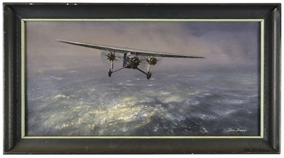Lot 379 - Fraser (Theo). "Southern Cross - Trans Pacific", oil on canvas