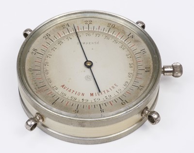 Lot 396 - Aviation Altimeter. A WWI French aircraft altimeter