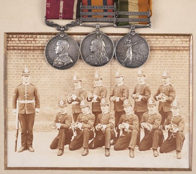 Lot 133 - Six: Colour Sergeant G. Mills, Sherwood Foresters