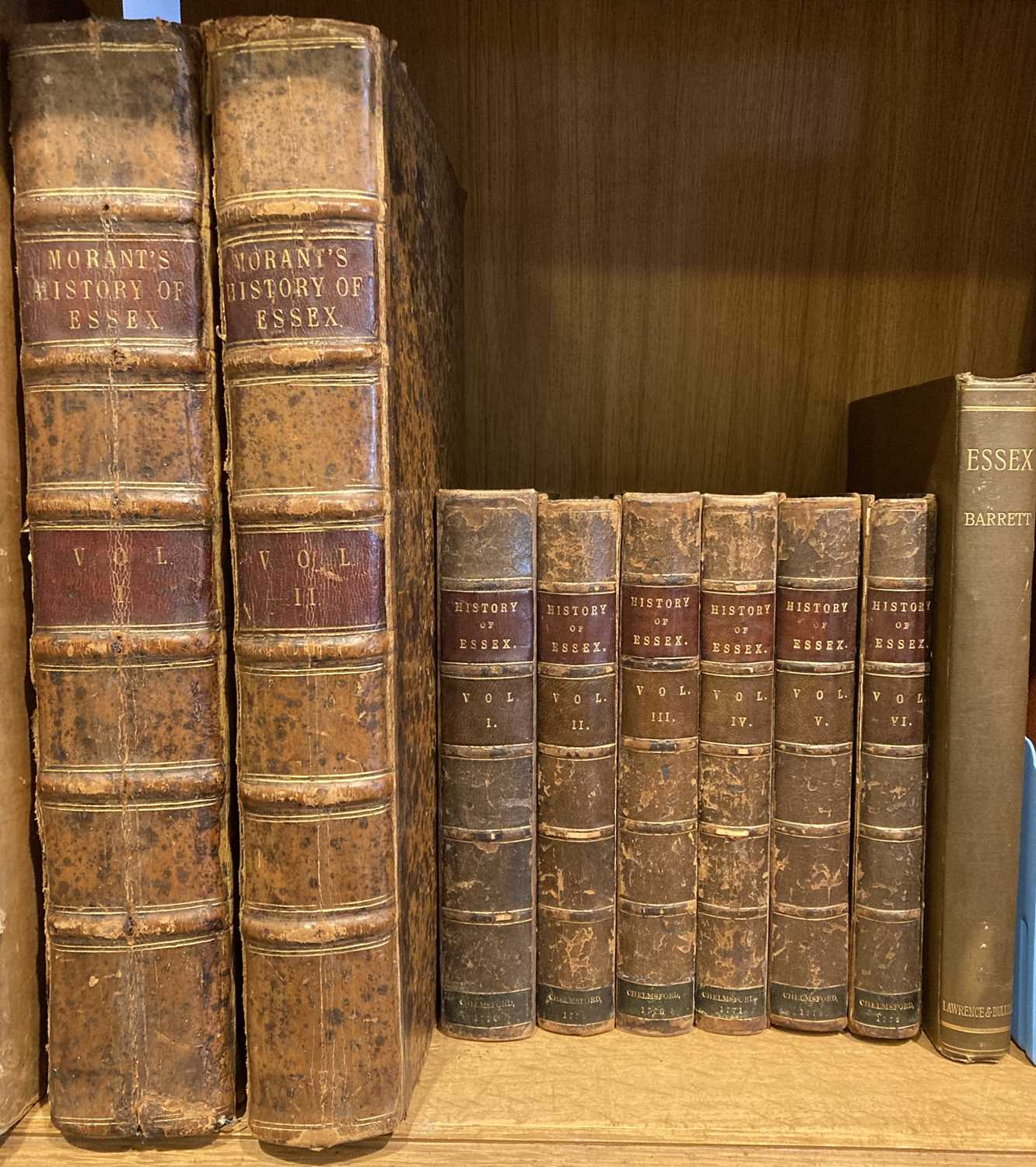 Lot 40 - Morant (Philip). The History and Antiquities of the County of Essex, 2 volumes, 1st edition, 1768