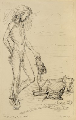 Lot 193 - Ehrlich (Georg, 1897-1966). Goat Shepherd, original illustration, 1945