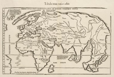 Lot 164 - World. Waldseemuller (Martin), Tabula Nova Totius Orbis, Vienne: 1541