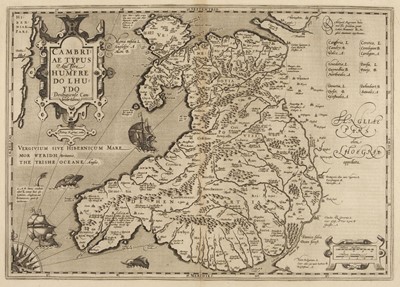 Lot 153 - Wales. Van den Keere (Pieter & Lhuyd Humphrey), Cambriae Typus..., [1607 - 33]