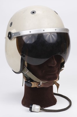 Lot 416 - Flying Helmet. A Polish Air Force bone dome flying helmet, circa 1950/60s
